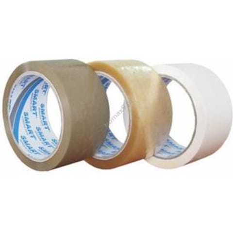 ⁨TAŚMA PAKOWA SMART 48mm/46m KAUCZUK BIAŁA⁩ w sklepie Wasserman.eu