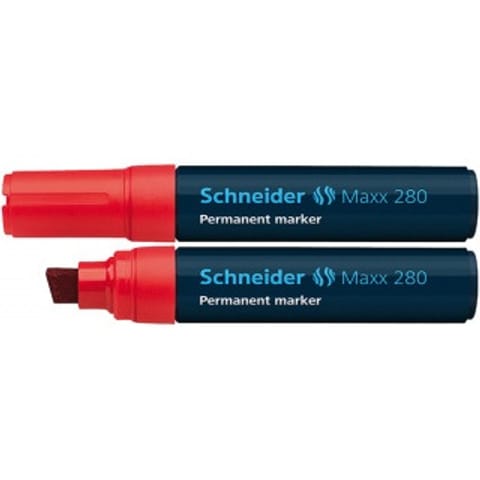 ⁨MARKER PERMANENTNY SCHNEIDER MAXX 280, CZERWONY⁩ w sklepie Wasserman.eu