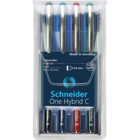 ⁨PIÓRA KULKOWE SCHNEIDER ONE HYBRID C 0.3 MM 4 KOLOR⁩ w sklepie Wasserman.eu