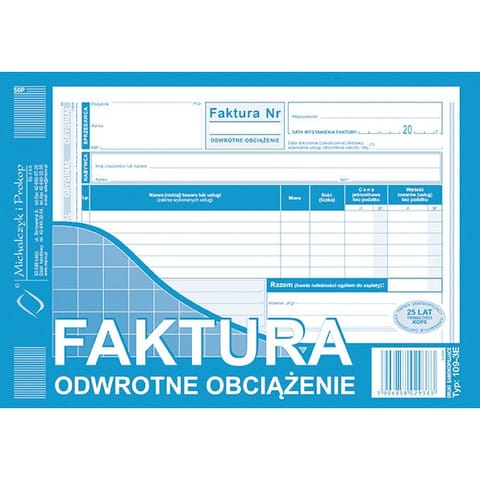 ⁨FAKTURA ODWROTNE OBCIĄŻENIE A5⁩ w sklepie Wasserman.eu