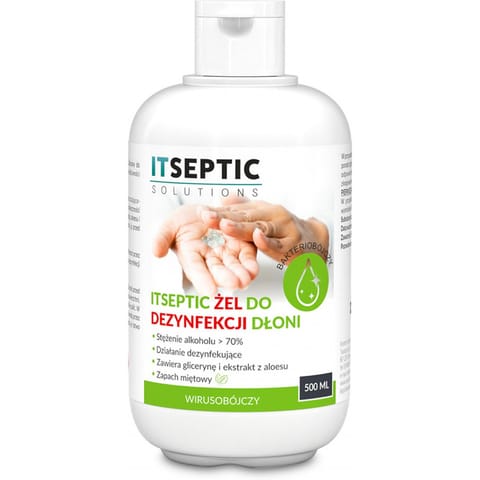 ⁨Żel do dezynfekcji rąk Itseptic 500ml, BIAŁY⁩ w sklepie Wasserman.eu