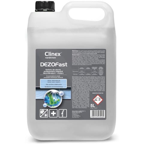 ⁨Preparat Clinex 5L DezoFast (dezynfekująco–myjący)⁩ w sklepie Wasserman.eu