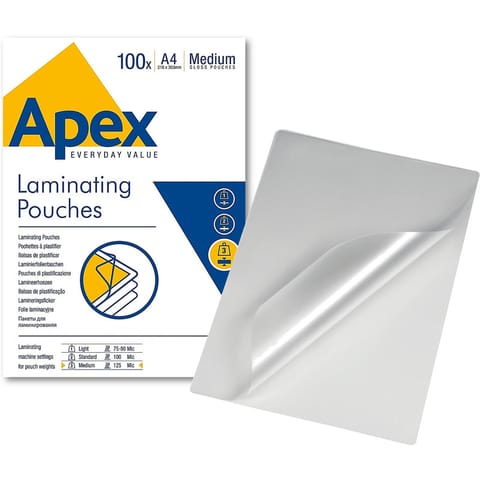 ⁨FOLIA LAMINACYJNA APEX A4/125µm BŁYSK (100)⁩ w sklepie Wasserman.eu