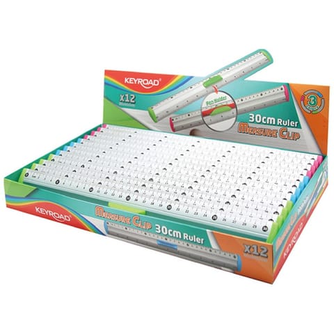 ⁨Linijka aluminiowa Keyroad 30cm z uchwytem⁩ w sklepie Wasserman.eu