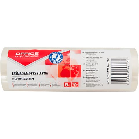 ⁨Taśma biurowa Office Products 19mm/30m transparentna (8)⁩ w sklepie Wasserman.eu