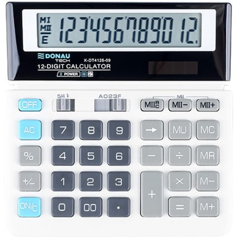 ⁨Kalkulator Donau Tech K-DT4126-09 biały⁩ w sklepie Wasserman.eu