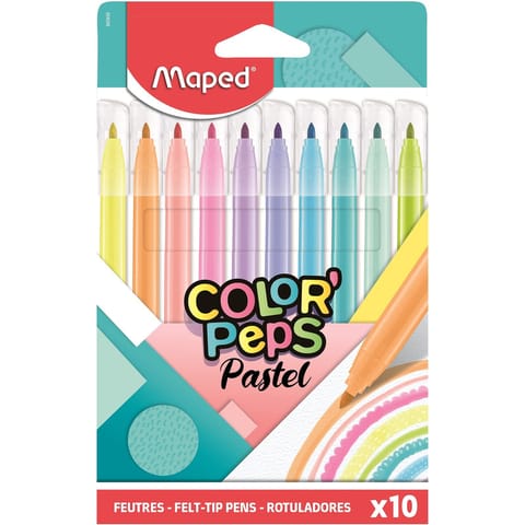 ⁨Flamastry Maped Color'Peps Pastel 10 kolorów⁩ w sklepie Wasserman.eu