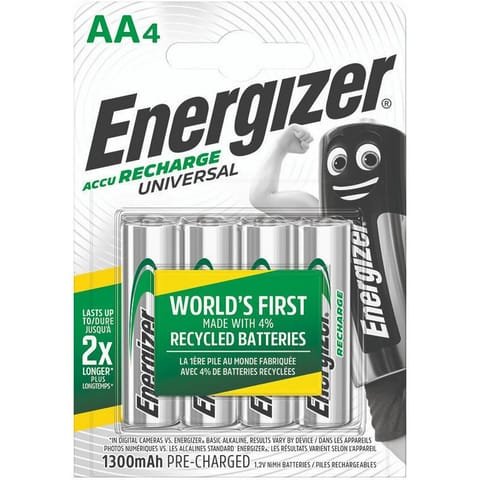 ⁨Akumulatorki Energizer Universal AA HR6 1300mAh (4)⁩ w sklepie Wasserman.eu