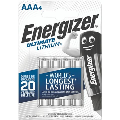 ⁨Baterie Energizer Ultimate Lithium AAA L92 1.5V (4)⁩ w sklepie Wasserman.eu