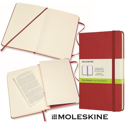 ⁨Notatnik Moleskine Classic M (11.5x18cm) gładki czerwony⁩ w sklepie Wasserman.eu