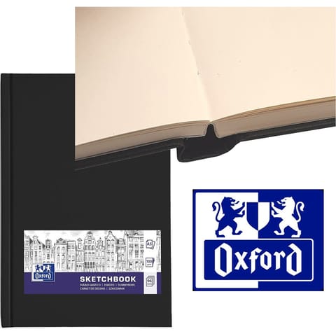 ⁨Szkicownik Oxford Sketchbook A5/96k czarny⁩ w sklepie Wasserman.eu