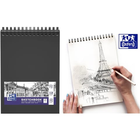 ⁨Szkicownik Oxford Sketchbook A4/50k czarny⁩ w sklepie Wasserman.eu