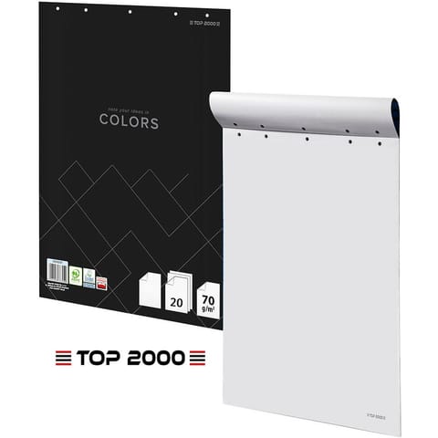 ⁨Blok do flipchartu Top 2000 Colors 64x90cm gładki (20)⁩ w sklepie Wasserman.eu