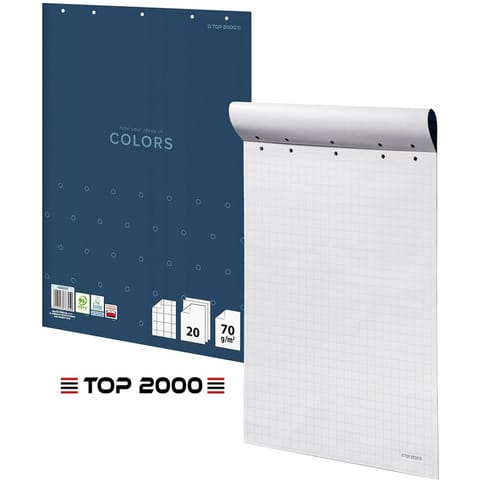 ⁨Blok do flipchartu Top 2000 Colors 64x90cm kratka (20)⁩ w sklepie Wasserman.eu