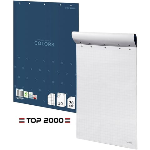 ⁨Blok do flipchartu Top 2000 Colors 64x90cm kratka (50)⁩ w sklepie Wasserman.eu