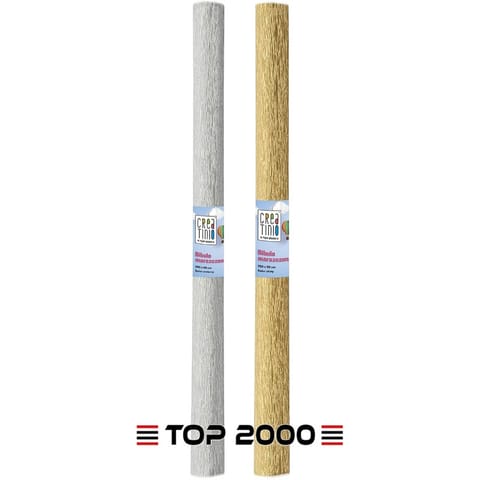 ⁨Bibuła marszczona Top 2000 Creatino 50x200cm srebrna, SREBRNY⁩ w sklepie Wasserman.eu