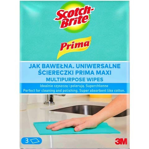 ⁨Ściereczki Scotch-Brite Prima Jak bawełna (3)⁩ w sklepie Wasserman.eu