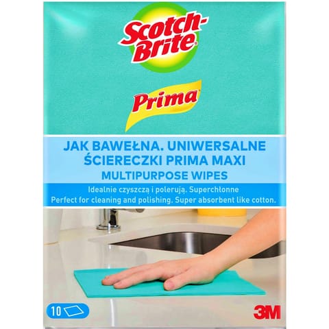 ⁨Ściereczki Scotch-Brite Prima Jak bawełna (10)⁩ w sklepie Wasserman.eu