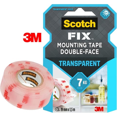 ⁨Taśma montażowa Scotch Fix 19mm/1.5m transparentna⁩ w sklepie Wasserman.eu