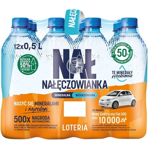 ⁨Woda Nałęczowianka 0.5L niegazowana (12)⁩ w sklepie Wasserman.eu