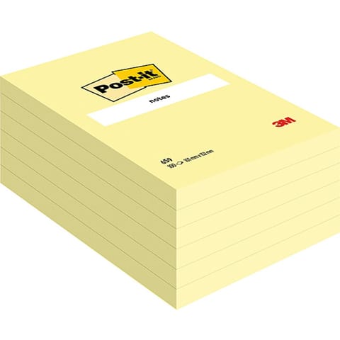 ⁨Karteczki Post-it 102x152mm (659) żółte (100)⁩ w sklepie Wasserman.eu