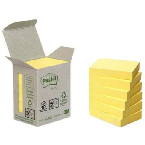 ⁨Karteczki Post-it 38x51mm (653-1B) żółte (6x100)⁩ w sklepie Wasserman.eu