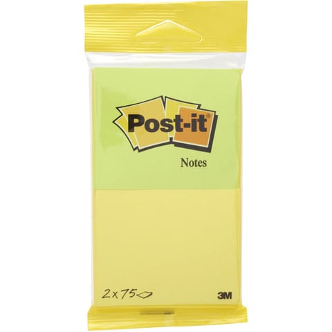 ⁨Karteczki Post-it 76x63.5mm (6720-YG) żółto-zielone (2x75)⁩ w sklepie Wasserman.eu