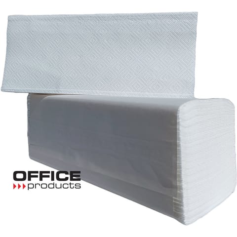 ⁨Ręczniki składane Office Products Z-Fold 2w celuloza białe (20x150)⁩ w sklepie Wasserman.eu