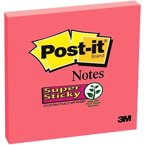 ⁨Karteczki Post-it Super Sticky 76x76mm (654-6SS-PNK) fuksja (90)⁩ w sklepie Wasserman.eu