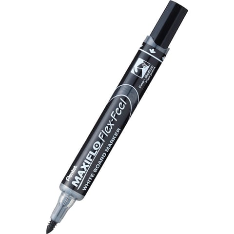 ⁨Marker do tablic Pentel Maxiflo Flex-Feel MWL5SB czarny, CZARNY⁩ w sklepie Wasserman.eu