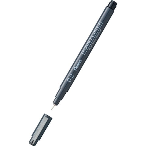 ⁨Cienkopis Pentel PointLiner 0.2mm czarny⁩ w sklepie Wasserman.eu