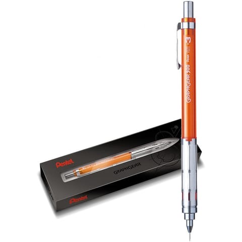 ⁨Ołówek automatyczny Pentel GraphGear 300 0.3mm pomarańczowy, POMARAŃCZOWY⁩ w sklepie Wasserman.eu