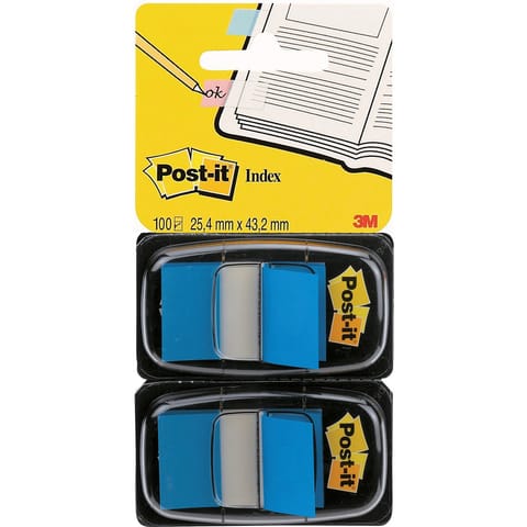 ⁨Zakładki Post-it 25.4x43.2mm niebieskie (2x50)⁩ w sklepie Wasserman.eu