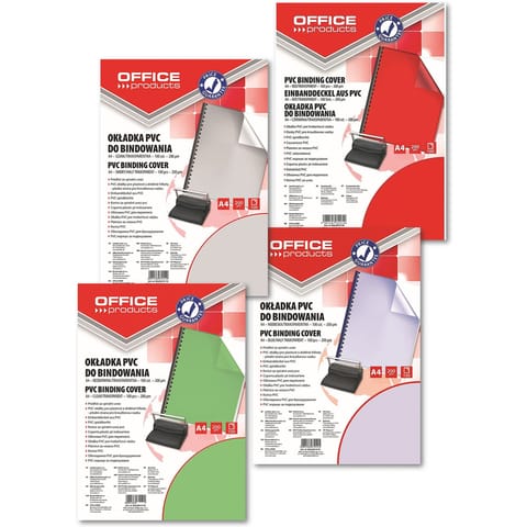 ⁨Okładki do bindownicy Office Products A4/200µm zielone (100)⁩ w sklepie Wasserman.eu