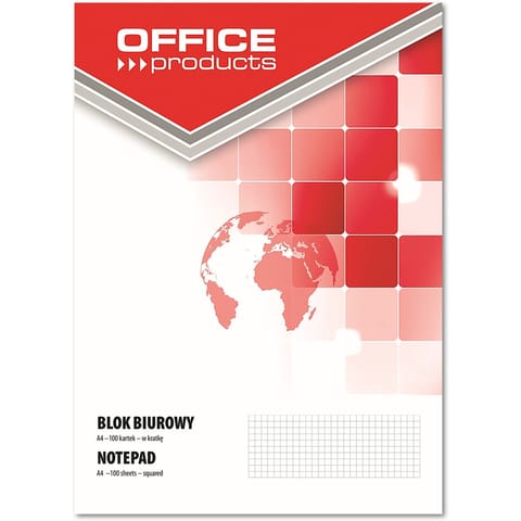 ⁨Blok biurowy Office Products A4/100k kratka⁩ w sklepie Wasserman.eu