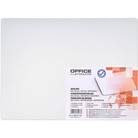 ⁨Podkład na biurko Office Products 50x70cm transparentny⁩ w sklepie Wasserman.eu