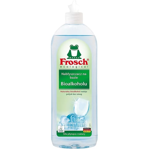 ⁨Płyn nabłyszczający do zmywarki Frosch 750ml Bioalkohol⁩ w sklepie Wasserman.eu