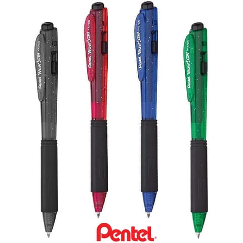 ⁨Długopis żelowy Pentel Wow! Gel K437CR niebieski, NIEBIESKI⁩ w sklepie Wasserman.eu