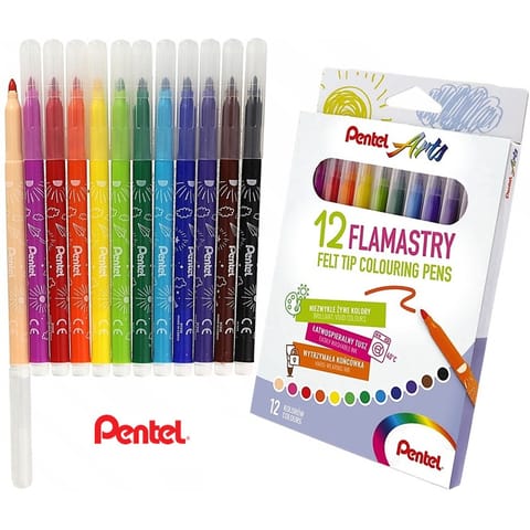 ⁨Flamastry Pentel Arts 12 kolorów⁩ w sklepie Wasserman.eu