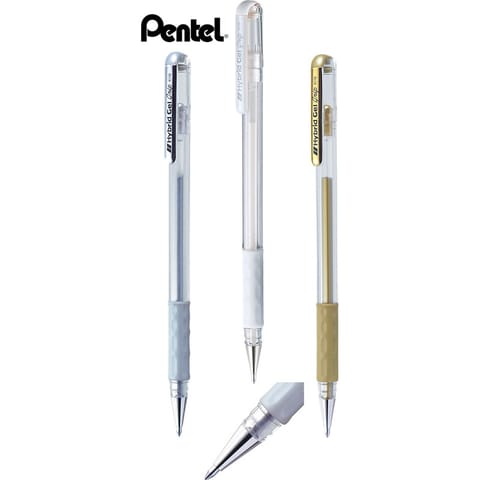 ⁨Długopis żelowy Pentel Hybrid Gel Grip K118 biały⁩ w sklepie Wasserman.eu