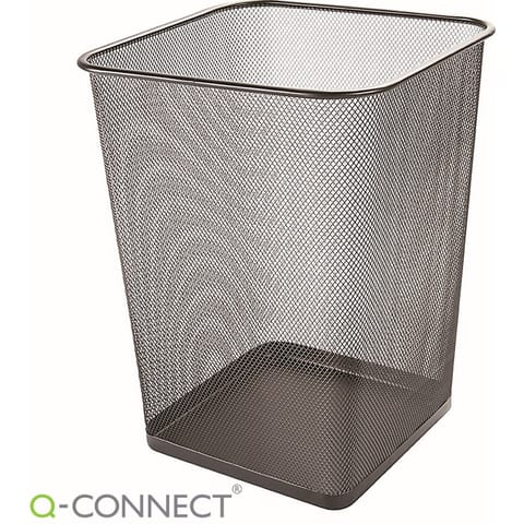 Kosz na śmieci Q-Connect 18L metalowy czarny w sklepie Wasserman.eu