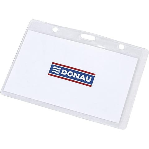 ⁨Identyfikator Donau 105x65mm PCV transparentny⁩ w sklepie Wasserman.eu