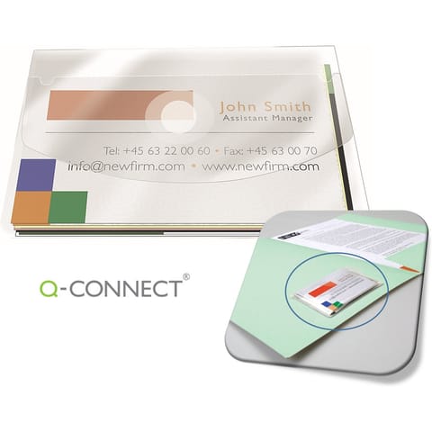 ⁨Kieszenie samoprzylepne Q-Connect 105x60mm (10)⁩ w sklepie Wasserman.eu