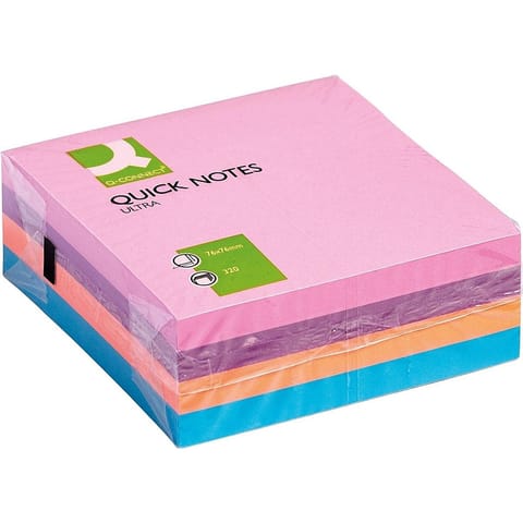 ⁨Karteczki Q-Connet 76x76mm pastel 4 kolory (4x80)⁩ w sklepie Wasserman.eu