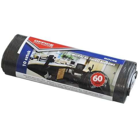 ⁨Worki na śmieci Office Products 60L LDPE czarne (10)⁩ w sklepie Wasserman.eu