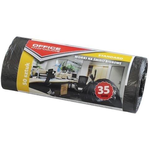 ⁨Worki na śmieci Office Products 35L HDPE czarne (50)⁩ w sklepie Wasserman.eu