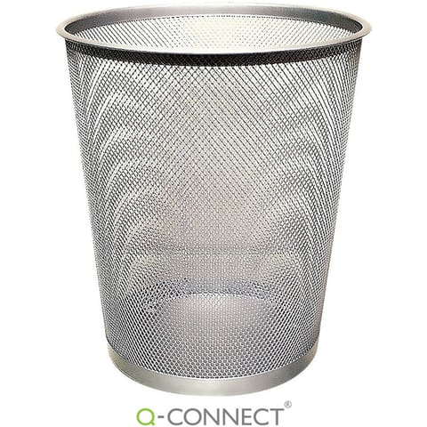 Kosz na śmieci Q-Connect 19L metalowy srebrny w sklepie Wasserman.eu