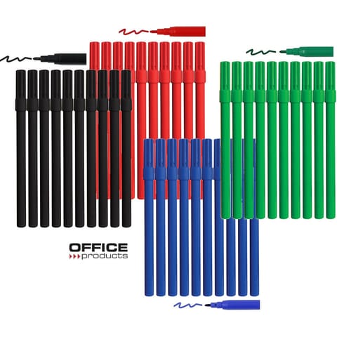 ⁨Flamastry Office Products 1.0mm niebieskie (10)⁩ w sklepie Wasserman.eu