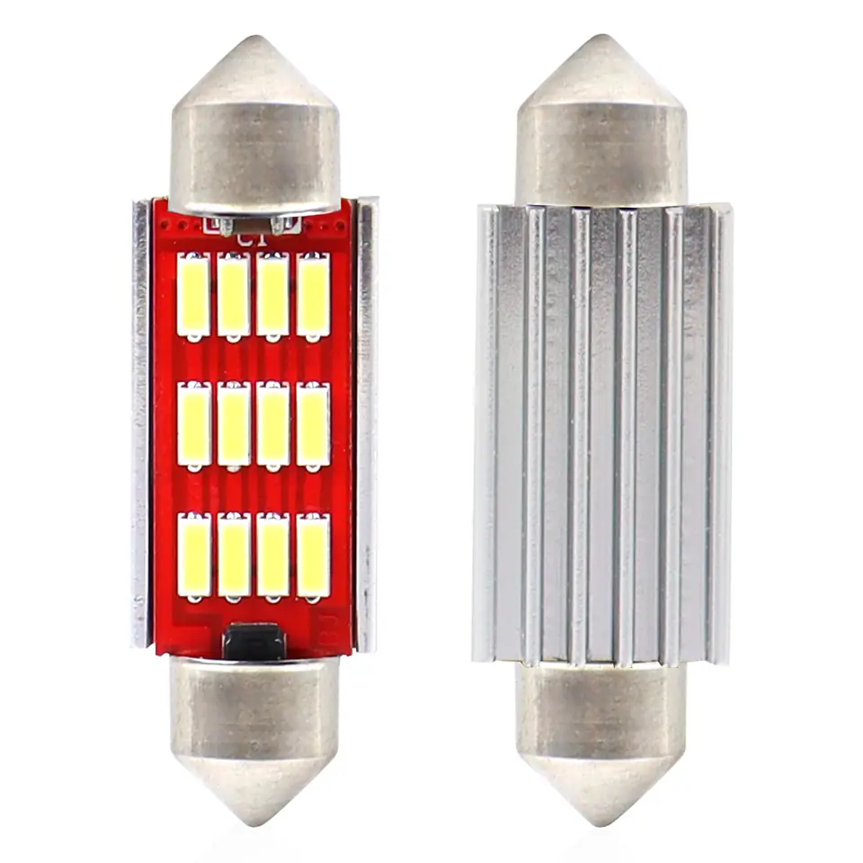 ⁨Led canbus 12smd 4014 festoon 41mm white 12v/24v⁩ at Wasserman.eu