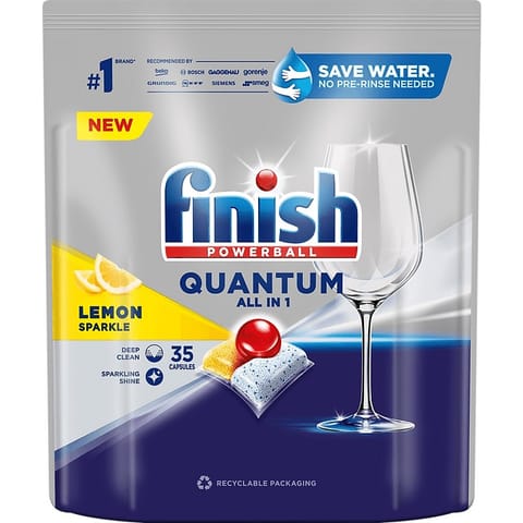 ⁨Kapsułki do zmywarki Finish Quantum All-in-1 Lemon (35)⁩ w sklepie Wasserman.eu